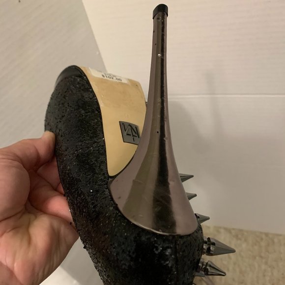 Madonna Truth or Dare Black Glitter Spike Shoes - Picture 12 of 15